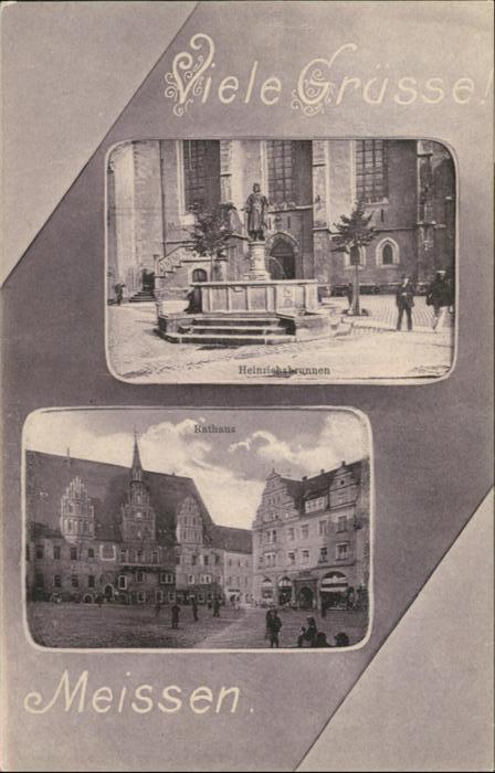 Meissen Elbe Sachsen Heinrichsbrunnen Rathaus