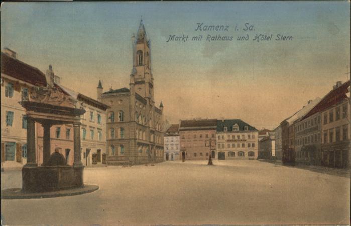 Kamenz Sachsen Markt Rathaus Hotel Stern