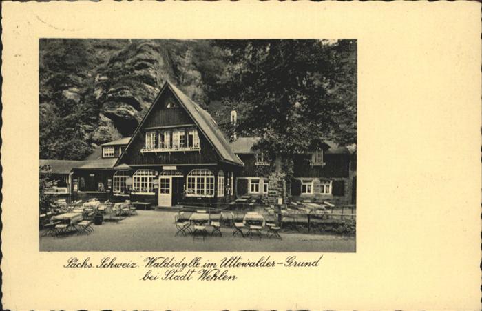 Wehlen Sachsen Waldidyll Uttewalder Grund