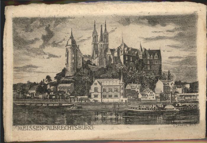 Meissen Elbe Sachsen Albrechtsburg Künstler C Jander