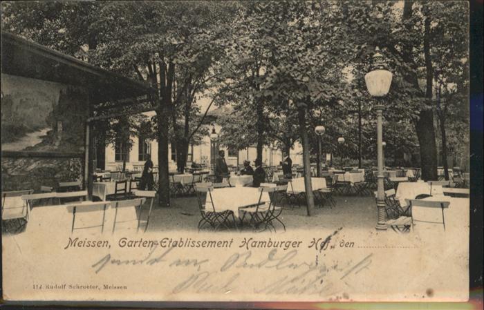 Meissen Elbe Sachsen Gaten Etablissement Hamburger Hof