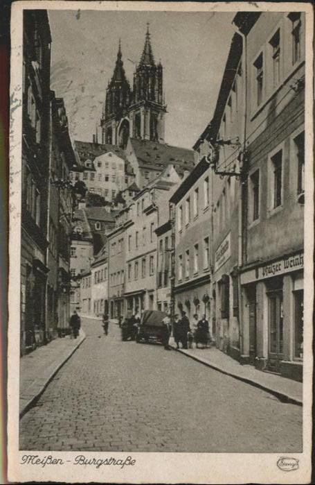 Meissen Elbe Sachsen Burgstrasse