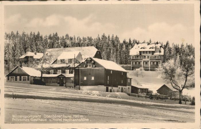 Oberbaerenburg Baerenburg Fritzsches Gasthaus Hotel Hermannshöhe