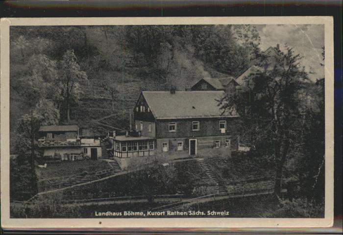 Rathen Saechsische Schweiz Landhaus Böhme