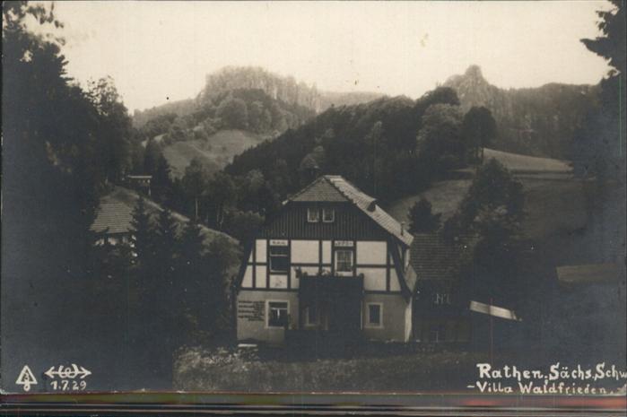 Rathen Saechsische Schweiz Villa Waldfrieden