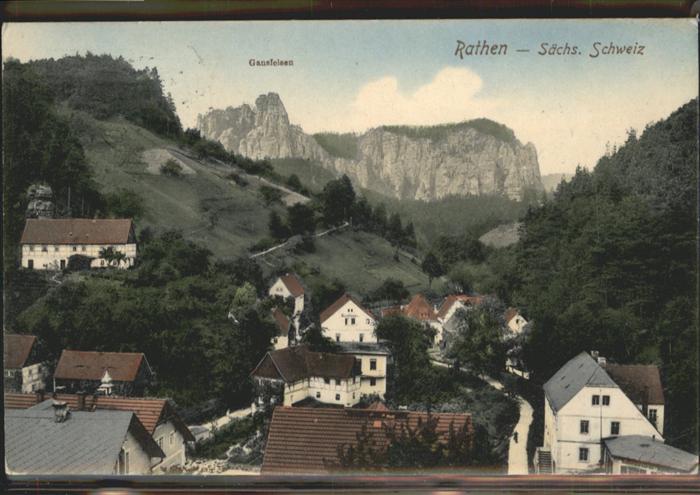 Rathen Saechsische Schweiz Gansfelsen