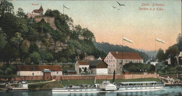 Rathen Saechsische Schweiz Schiff