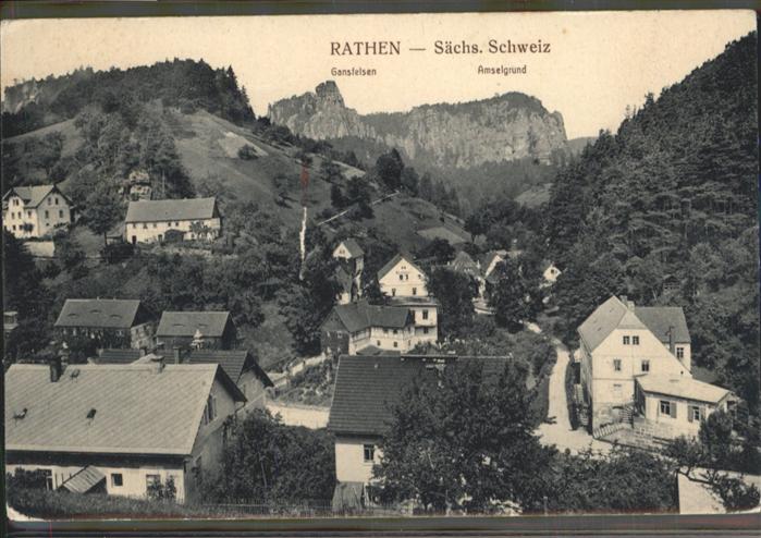 Rathen Saechsische Schweiz Amselgrund Gansfelsen