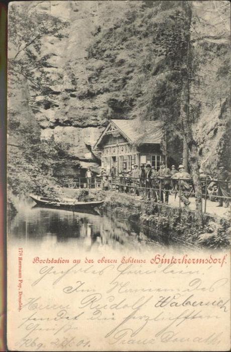 Hinterhermsdorf Bootsstation Obere Schleuse