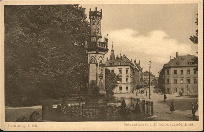 Freiberg Sachsen Petersstraße Schwedendenkmal