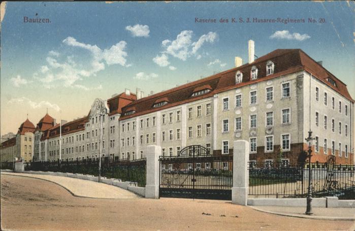 Bautzen Sachsen kaserne des K.S.3. Husaren-Regiments N0.20