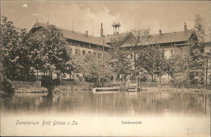 Bad Gruena Chemnitz Sanatorium Teichansicht