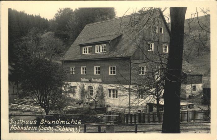 Hohnstein Gasthaus Grundmühle