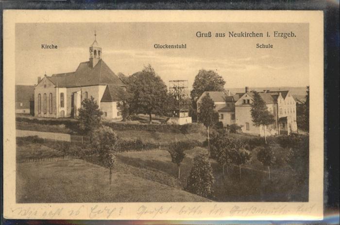 Neukirchen Erzgebirge Kirche Glockenstuhl Schule