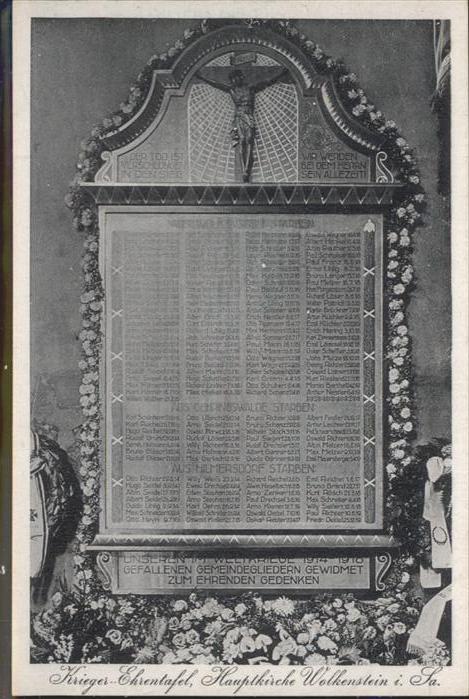 Wolkenstein Erzgebirge Krieger-Ehrentafel