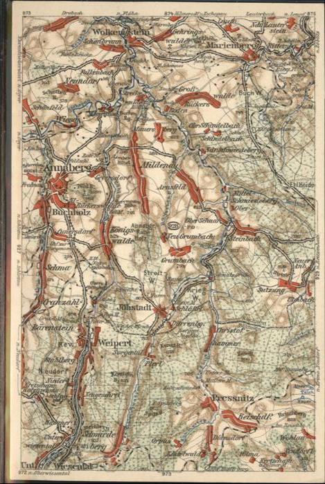 Annaberg-Buchholz Erzgebirge Umgebungskarte