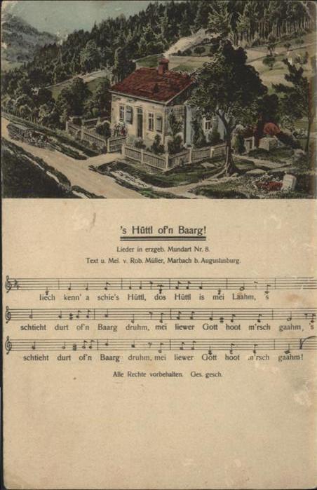 Hohenstein-Ernstthal Liedtext: S Hüttl of`n Baarg