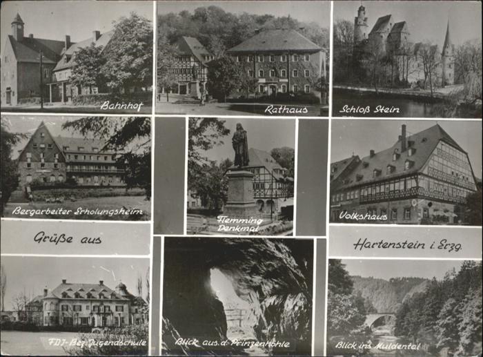 Hartenstein Zwickau Schloss Stein Rathaus Bahnhof Bergarbei