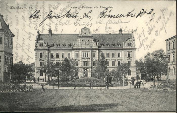 Zwickau Sachsen Postamt Albertplatz