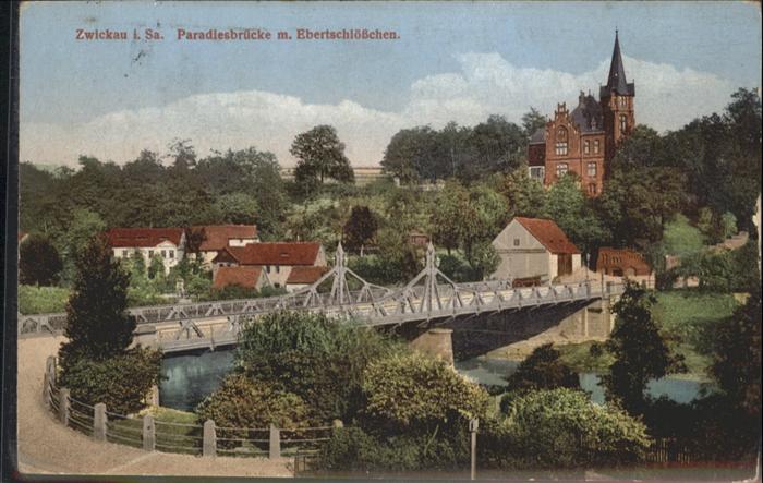 Zwickau Sachsen Paradiesbrücke Ebertschlösschen