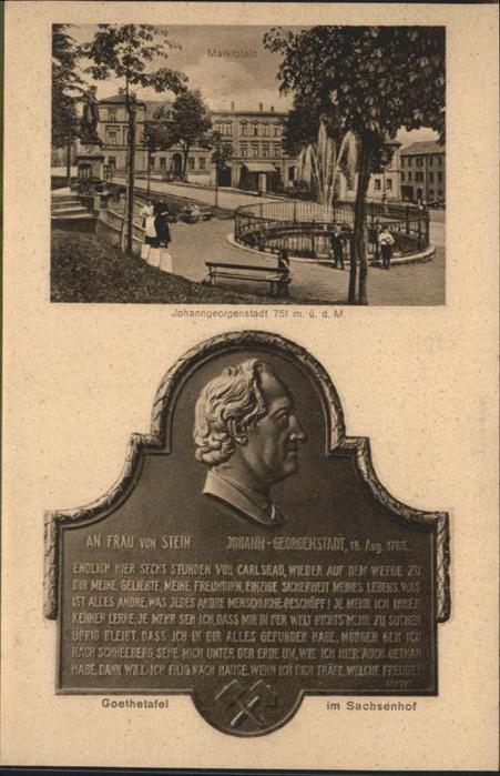 Johanngeorgenstadt An Frau von Stein