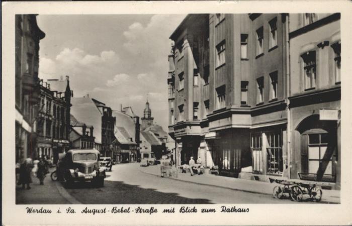 Werdau Sachsen August Bebel Strasse Rathaus