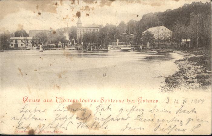 Woltersdorf Erkner Schleuse Boot