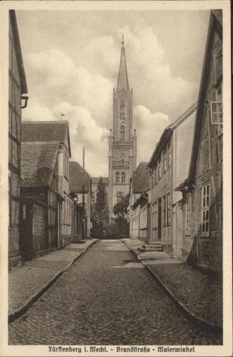 Fuerstenberg Mecklenburg Brandstrasse Malerwinkel