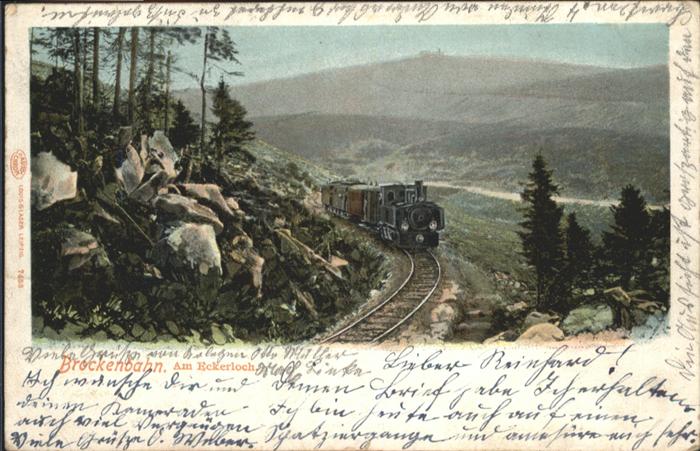 Brocken Harz Eckerloch Brockenbahn