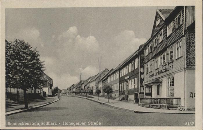 Benneckenstein Hohegeisserstrasse