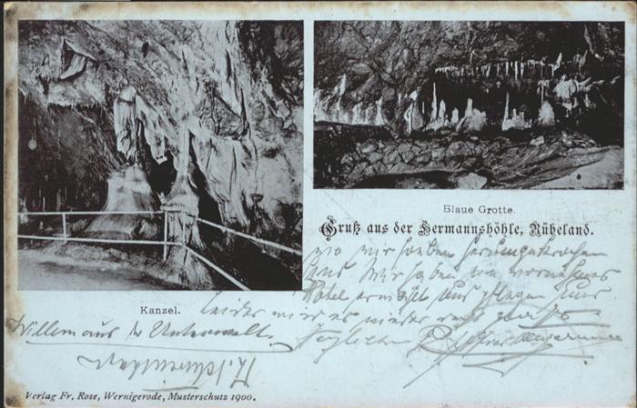 Ruebeland Harz Hermannshöhle Kanzel