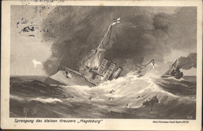 Magdeburg Sprengung des kleinen Kreuzers