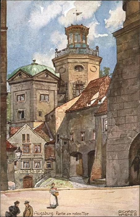 AUGSBURG  CITY Rotes Tor Kuenstler Richard Wagner