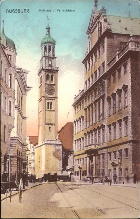 AUGSBURG  CITY Rathaus Perlachturm