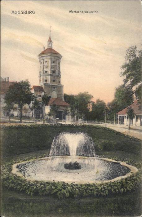 AUGSBURG CITY Wertachbrueckertor Springbrunnen