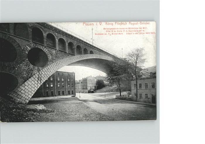 Plauen Vogtland König Friedrich August Brücke
