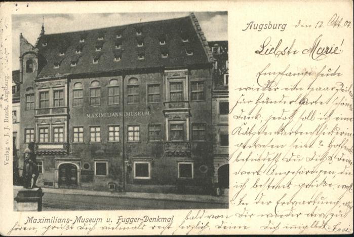 Augsburg Maximilians Museum Fugger Denkmal