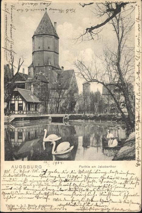 Augsburg Jakobsthor Schwan