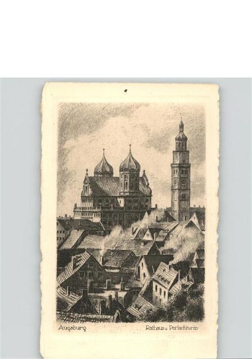 AUGSBURG  CITY Rathaus Perlachturm