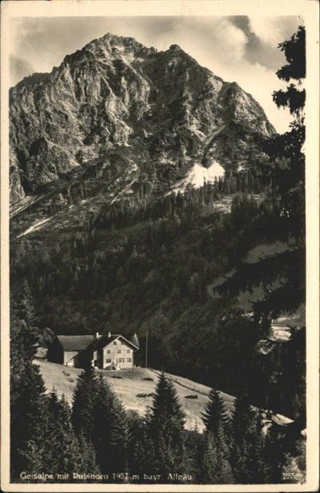 Sonthofen Oberallgaeu [Stempelabschlag] Geisalpe Rubihorn