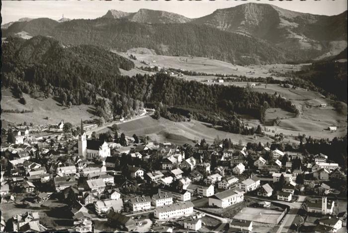 Oberstaufen Oberallgaeu Bayern Fliegeraufnahme