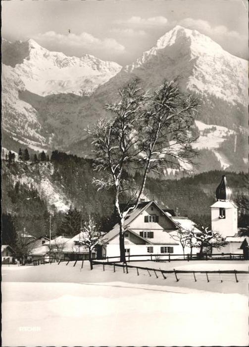 Fischen Allgaeu Kirche Nebelhorn Rubihorn
