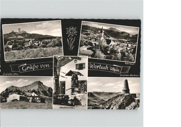 Wertach Grünten Alm Dorfbrunnen Grünten Denkmal