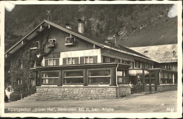 Hinterstein Bad Hindelang Alpen Gasthof grüner Hut