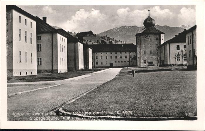 Sonthofen Oberallgaeu Karpathen Kaserne Stabsgebäude Turm Wir