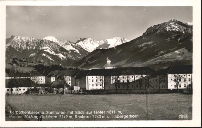 Sonthofen Oberallgaeu Karpathen Kaserne Iseler Ponten Geishor