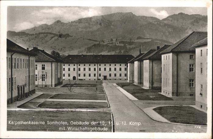 Sonthofen Oberallgaeu Karpathen Kaserne Wirtschaftsgebäude