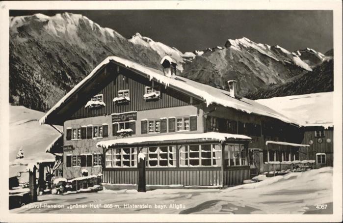 Hinterstein Bad Hindelang Gasthof Pension grüner Hut