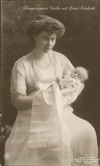 Adel Preussen Kronprinzessin Cecilie Prinz Friedrich