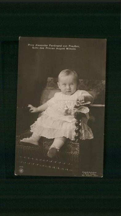 Adel Preussen Prinz Alexander Ferdinand August Wilhel